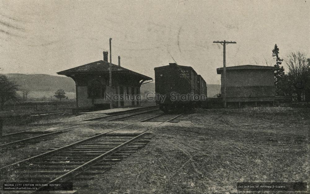 Postcard: New York, New Haven & Hartford Railroad Station, Quimebaug, Connecticut